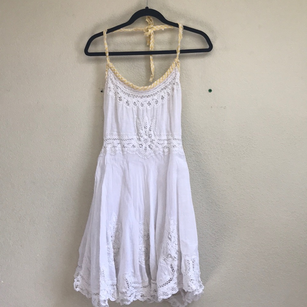 Free people white lace dress 4